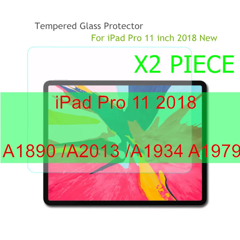 iPad Pro 11 2018 2 шт Защитное стекло для apple ipad air 1 2 pro 9,7 10,5 устойчивая к царапинам Защита экрана для ipad 2, 3, 4 стеклянная пленка - Цвет: iPad Pro 11 2018