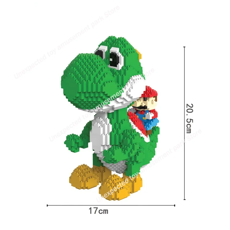 diy super mario mini building blocks yoshi cartoon anime character model series building blocks childrens educational toy gift free global shipping