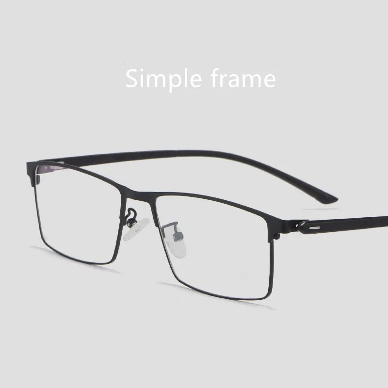 

Мужские деловые очки с полной оправой, квадратные ульсветильник простые металлические Модные оптические оправы для очков по рецепту, 8837