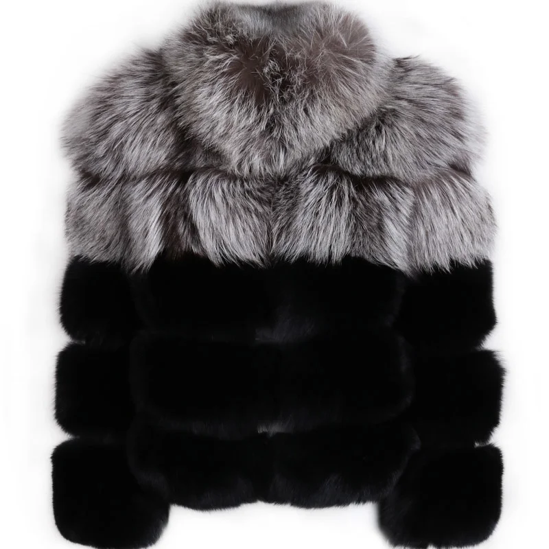 

SHZQ Ladies' Natural Fur Jacket Women Real Fur Jacket Quality Fox Fur Jacket