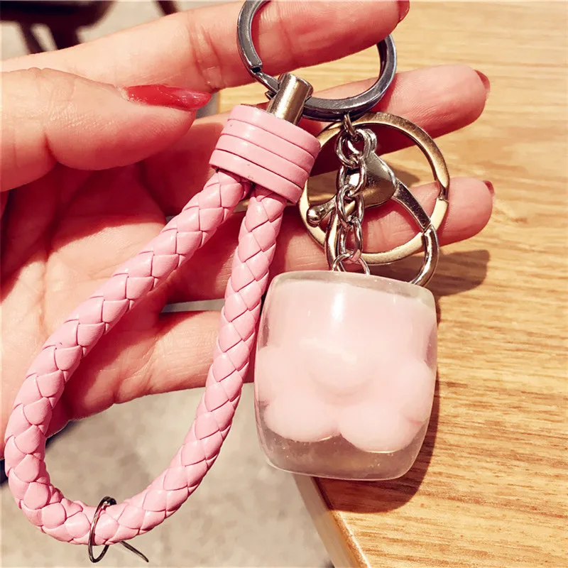 

Cute Cartoon Dolls Cat KeyChain Clef Women KeyRing Car Trinket Couple Key Chains Kids Toy Key Ring Charms Pendant 2020
