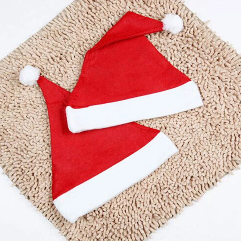 Новый Рождество красного цвета Классический Санта Шапки традиционные шапка