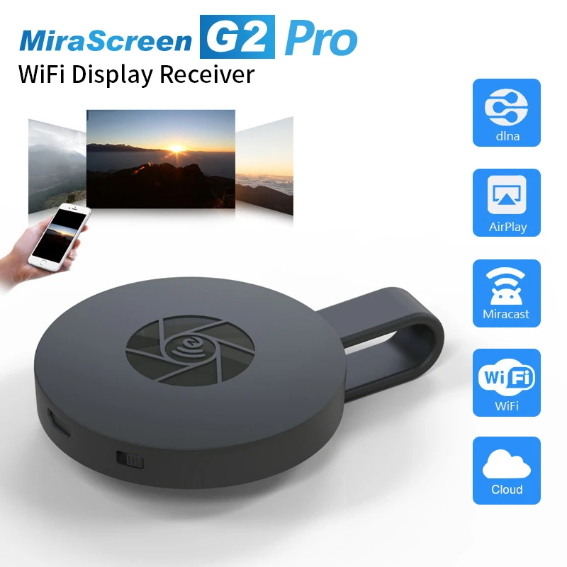 

MiraScreen G2 Pro TV Stick Wireless HDMI-Compatible Receiver 2.4G Wifi 1080P Dongle With Miracast Airplay For Android IOS Mac