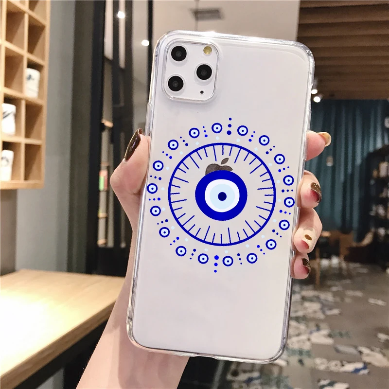 Прозрачный чехол для телефона iphone XR с изображением сглаза IPhone 11Pro 12pro MAX XS X 7 8 6 Plus