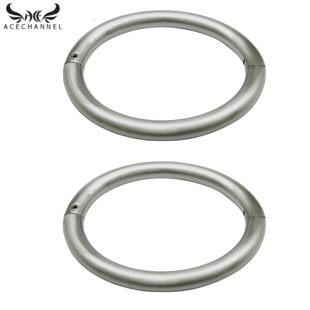 acechannel Matt brushed stainless steel bracelets lockable wrist ankle cuffs bangle bracelet fashion jewelry matt shine cuffs