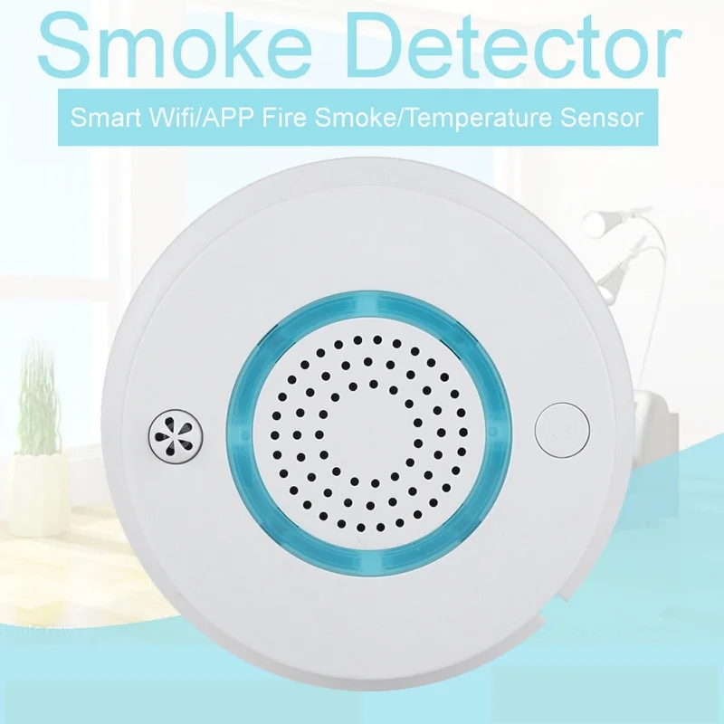 Датчик температуры Wi-Fi беспроводной детектор дыма Сигнализация приложение