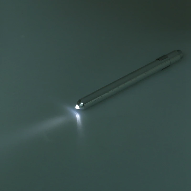 

Flashlight Torch Lamp Silver Color 1 LED Light White Aluminium