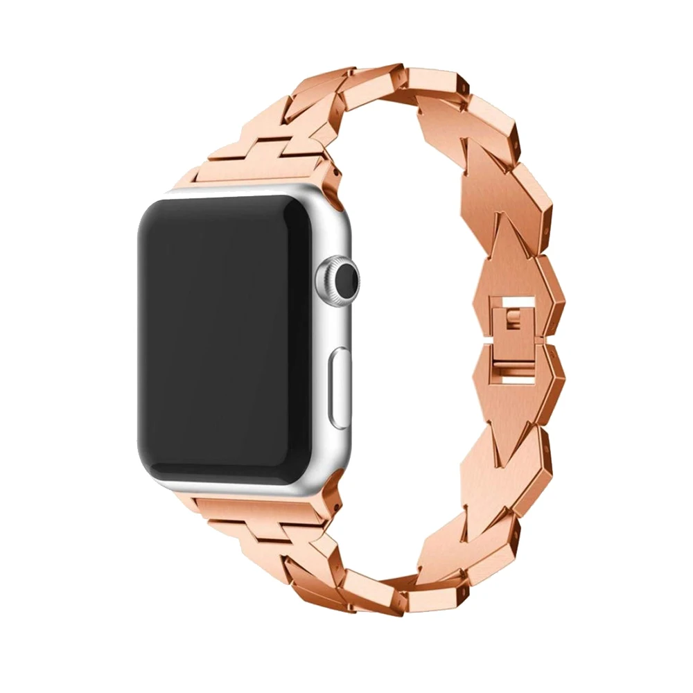 Ремешок из нержавеющей стали для Apple Watch band 42 мм/38 мм iwatch 4/3 band 44 мм 38 мм металлический браслет ремень ремешок для часов аксессуары для часов