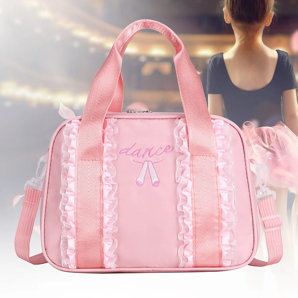 Girl Duffle Bag Handheld Swimming Backpack Large Capacity Picnic Embroidered Tote Outdoor Camping Dance Ballet Accessories | Тематическая
