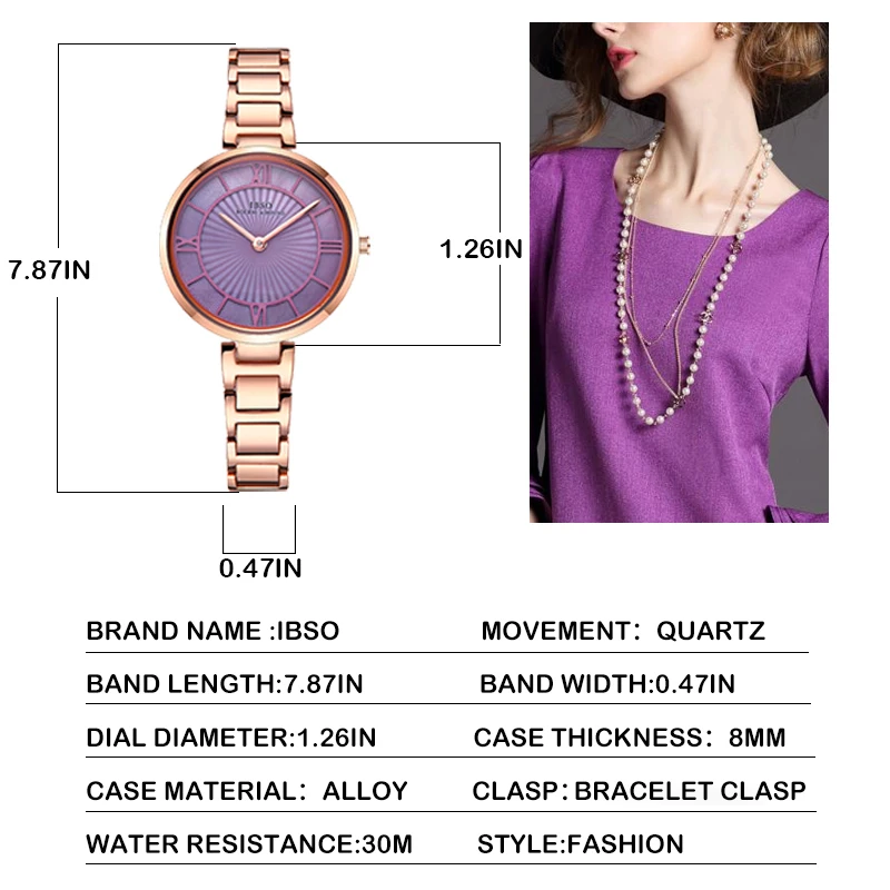 Women Top Brand Luxury High Quality Clock Dial Quartz Watch Fashion Designer Ultra Thin Rose Gold WristWatch Waterproof Watch enlarge