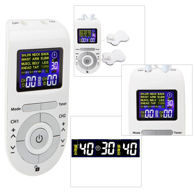 Электронный импульсный массажер с двойным выходом 12 режимов| |