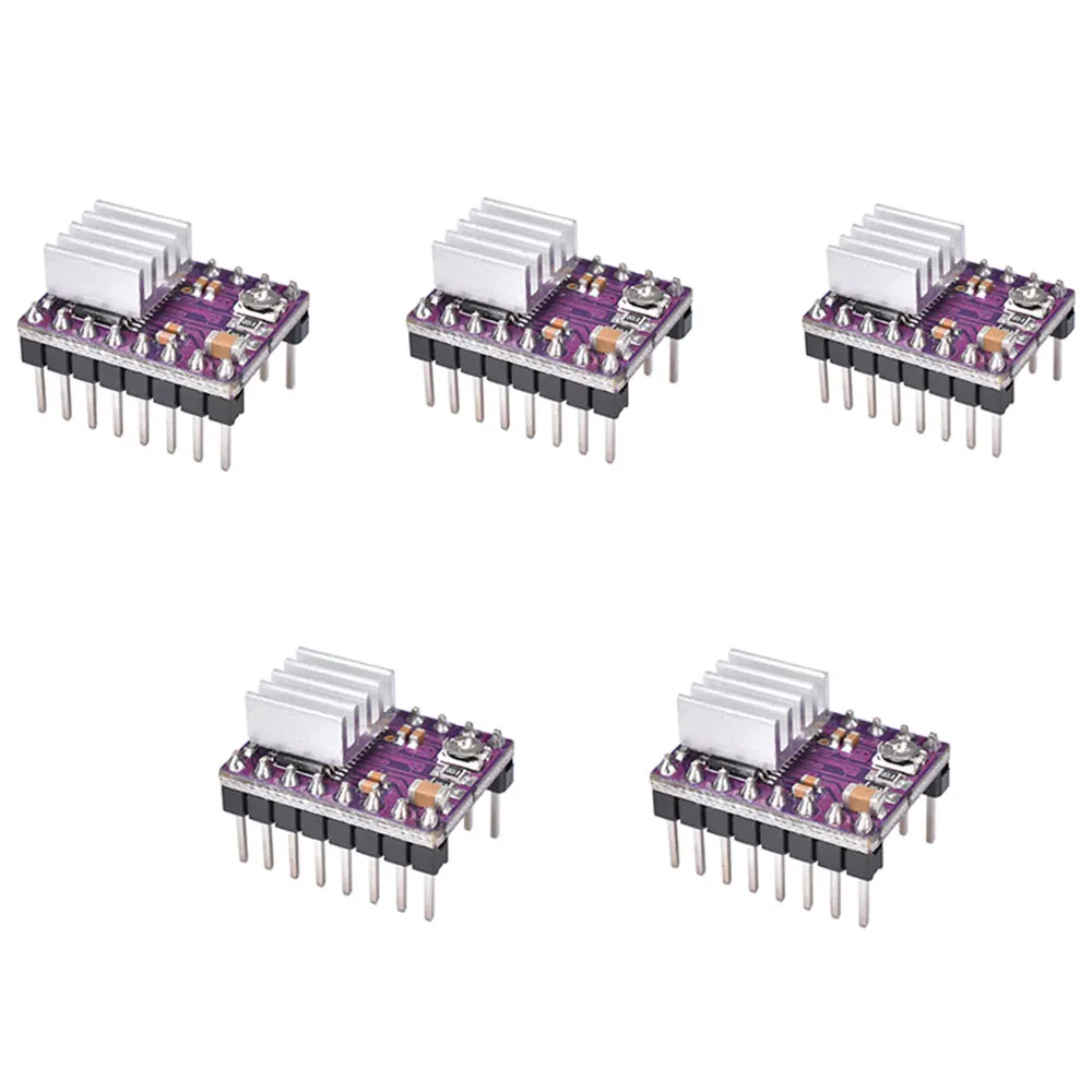 

5pcs/lot Drv8825 Stepper Motor Driver with Heatsink for 3D Printer RepRap 4 Ramps 1.4 StepStick
