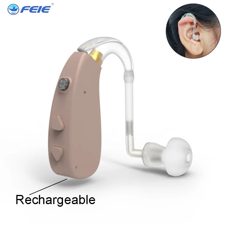 

Audífono Hearing Aid Rechargeable Mini BTE Wireless Invisible Sound Amplifier Volume Adjustable Deafness Elderly Care
