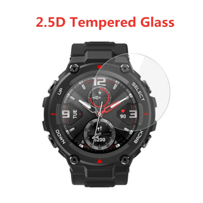 Защитная пленка из закаленного стекла для смарт часов Huami Amazfit T Rex прозрачная
