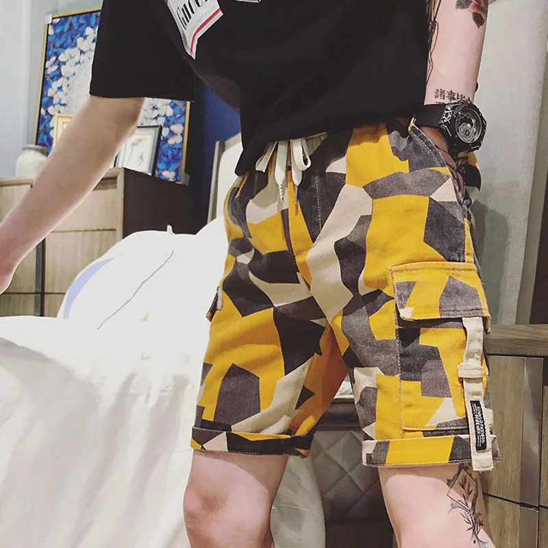 Летние мужские шорты-бермуды с эластичной резинкой на талии 2020 | Мужская одежда