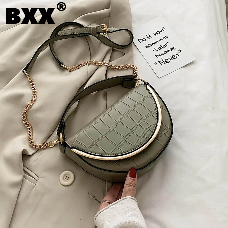 

[BXX] Small Designer Luxury Fashion Women Stone Pattern Crossbody Shoulder Bags PU Leather Handbags for Female Branded HL959