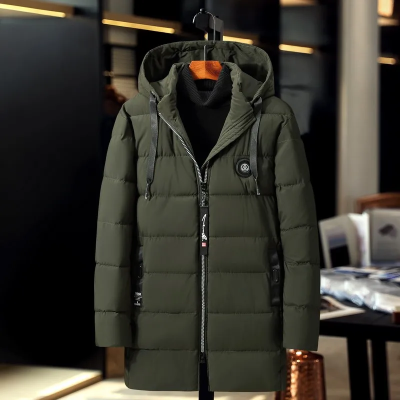 Ветрозащитное пальто для мужчин длинная хлопковая куртка большого размера