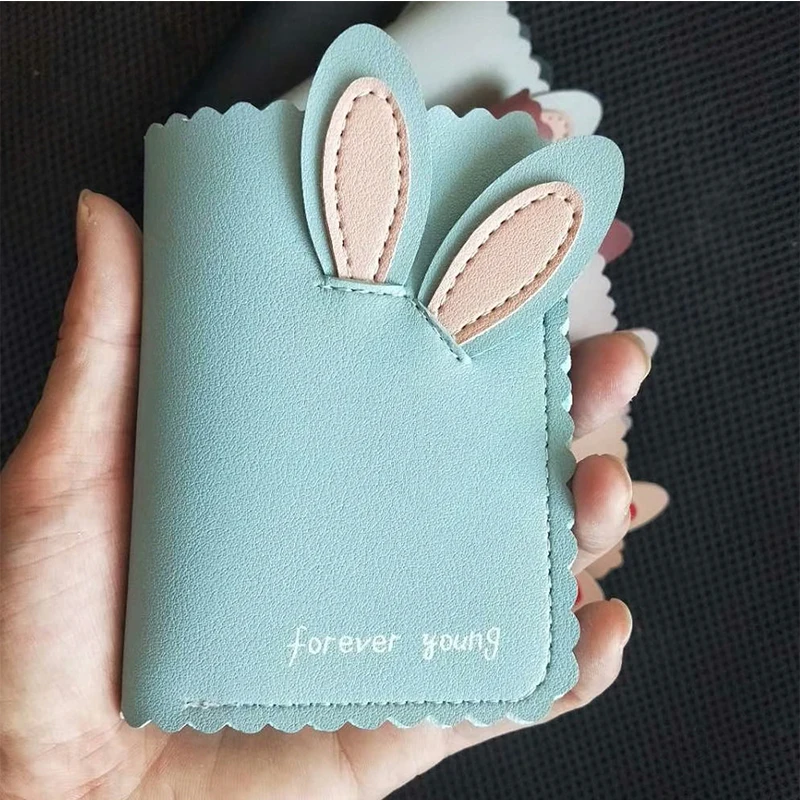 Новинка, женские кошельки Kawaii, милый кролик, держатель для карт, маленький кошелек, женский короткий дизайнерский кошелек, женский кошелек, держатель для денег