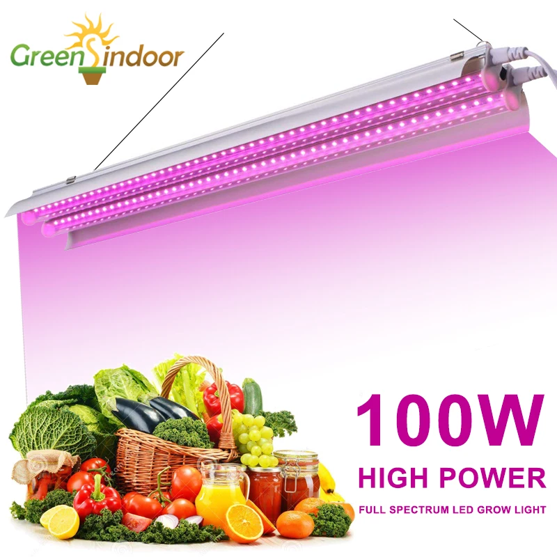 

Full Spectrum LED Grow Light 100W Indoor Plants Growing Lamp Fitolampy Phyto Lamp Led Strip Growth Tent Box Plant Seeding Flower