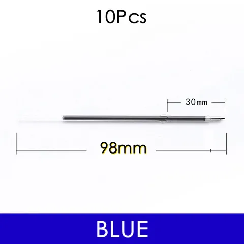 10 шт. запасных стержней для шариковой ручки длиной 98 мм