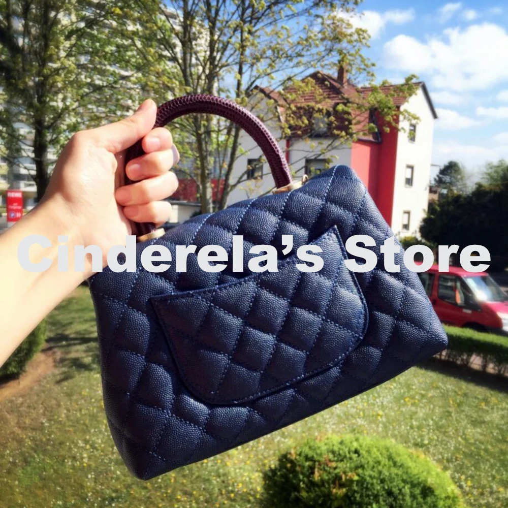 

Luxury brand classic Designer fashion woman's bag 100% genuine leather coco handle bag