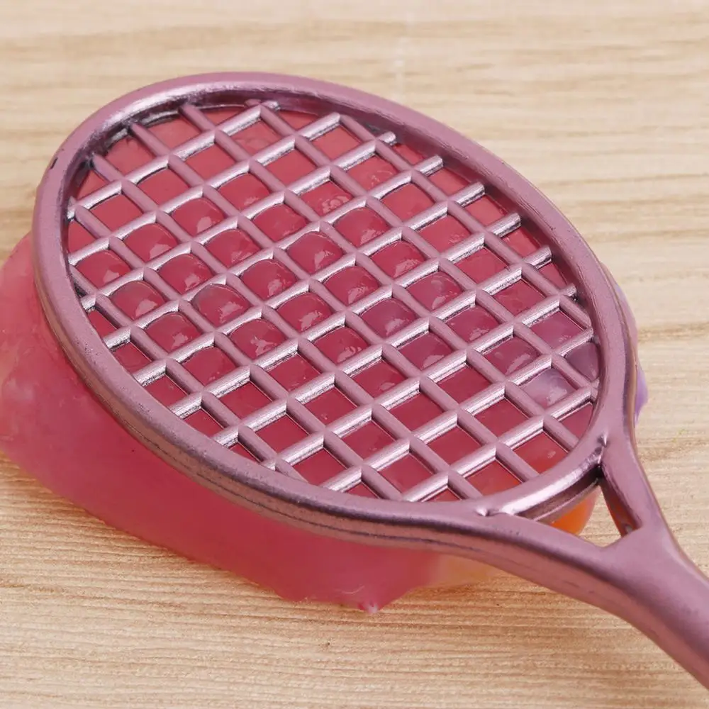 

Mini Badminton Racket Slime Form Crystal Soil Kit Play With Slime Gel Pen