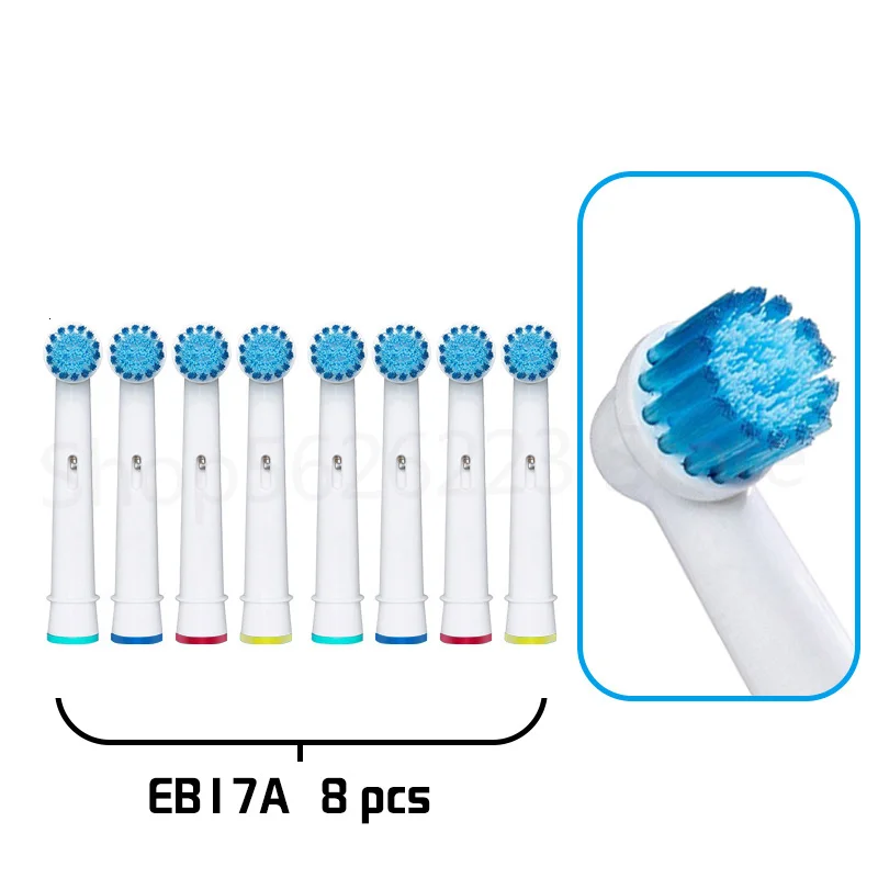 

8pcs Electric Toothbrush Nozzles For Oral B 3D Toothbrush Heads Braun Wholesale EB17A EB18A EB20A EB25A EB50A Toothbrush Heads