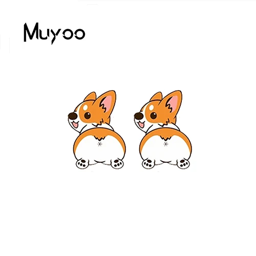 Серьги ручной работы в виде корги милые Мультяшные собаки из акриловой