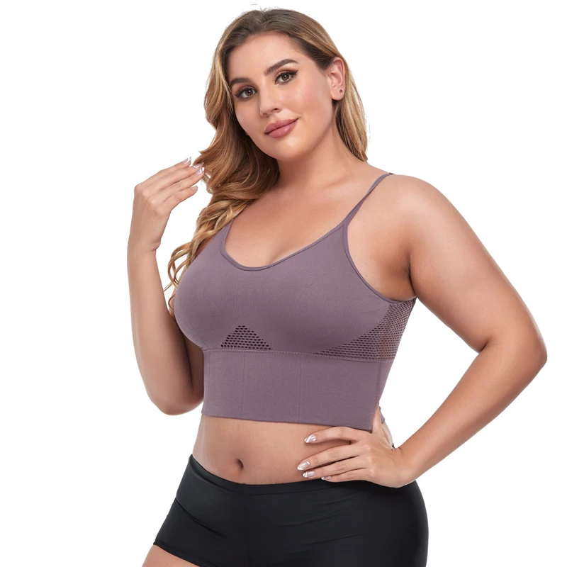 Plus Size Women Bra Seamless Bras For Top Tank Tube Push Up Bralette Backless Adjust Strap Padded Brassiere | Женская одежда