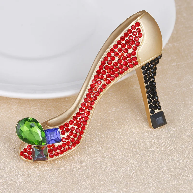 Брошь для балета с красными бусинами стразами и юбкой Ювелирное Украшение шарфа