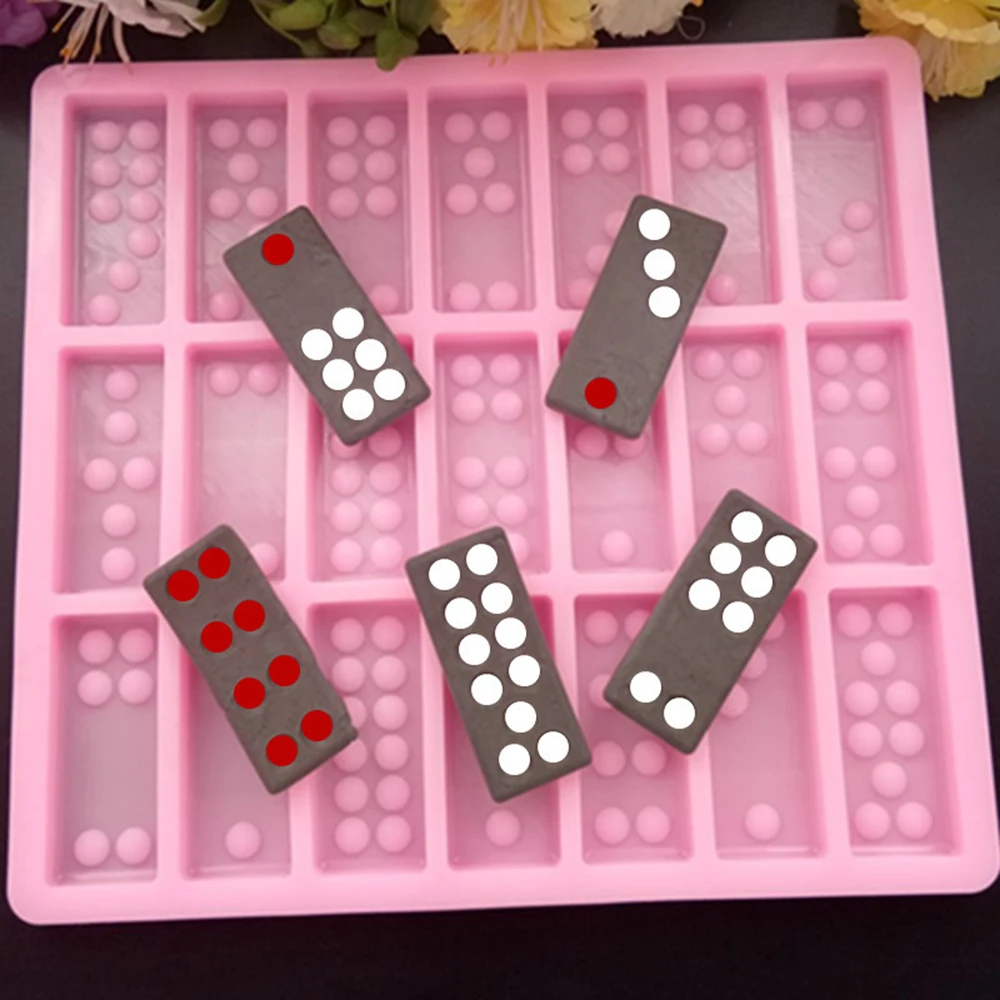 Форма домино DIY горка Гибкая силиконовая форма эпоксидная для кекса глины