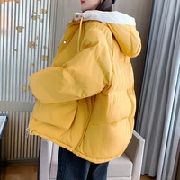 2021 new winter jacket parka womens clothes short loose womens down padded jacket thickened hooded winter female coat