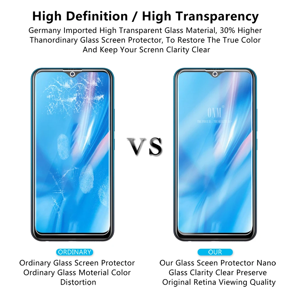 2 шт закаленное стекло для vivo Y11 2019 защитное защитная пленка|Защитные стёкла и