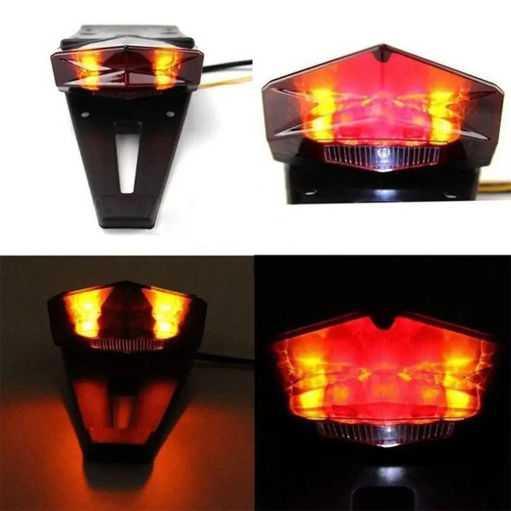 

80%HOT 12V Universal Motorcycle Dirt Bike Rear Fender Brake Tail Signal LED Light Lamp