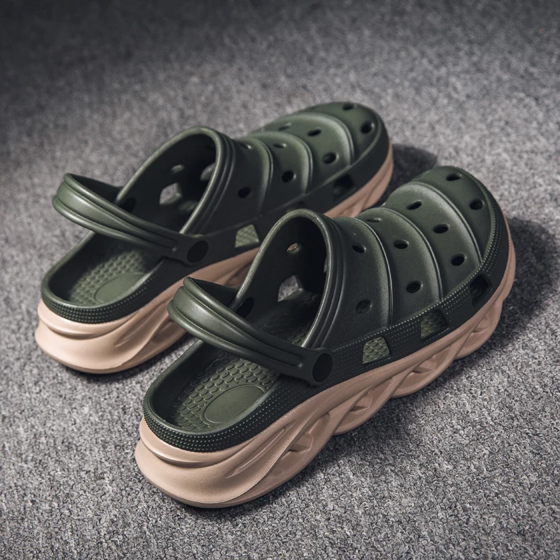 Сланцы PULOMIES мужские для сада и пляжа летние шлепанцы массажные сандалии клоги