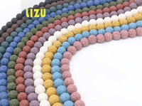 810mm natural colored volcanic stone lava bead diy handmade accessories aromatherapy beads jewelry necklace bracelet making