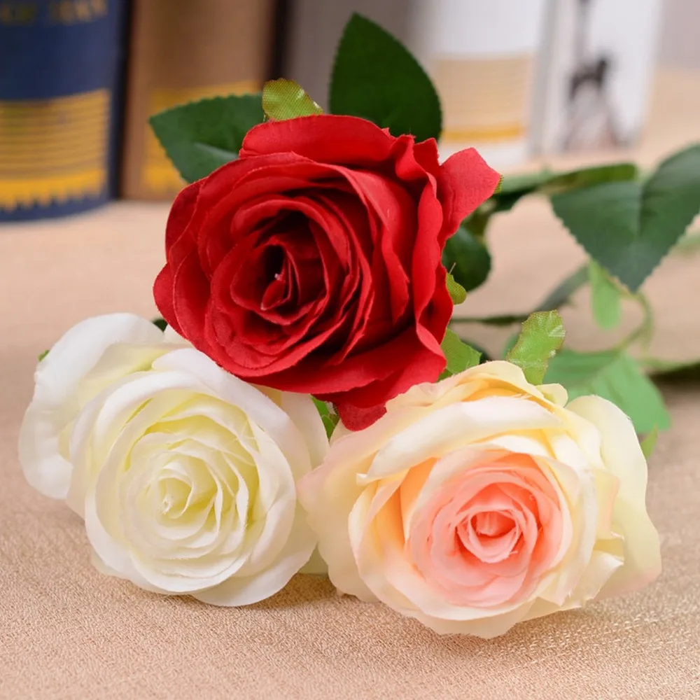 11 шт. шелковые розы Флорес Искусственные цветы Свадебные домашние декоративные