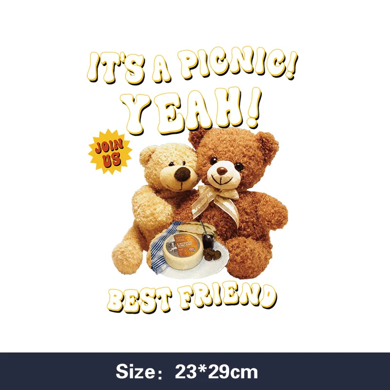 

Patches Appliqued Women's bear clothing patch heat transfer hot sticker DIY washable T-shirt ironing transfer patch