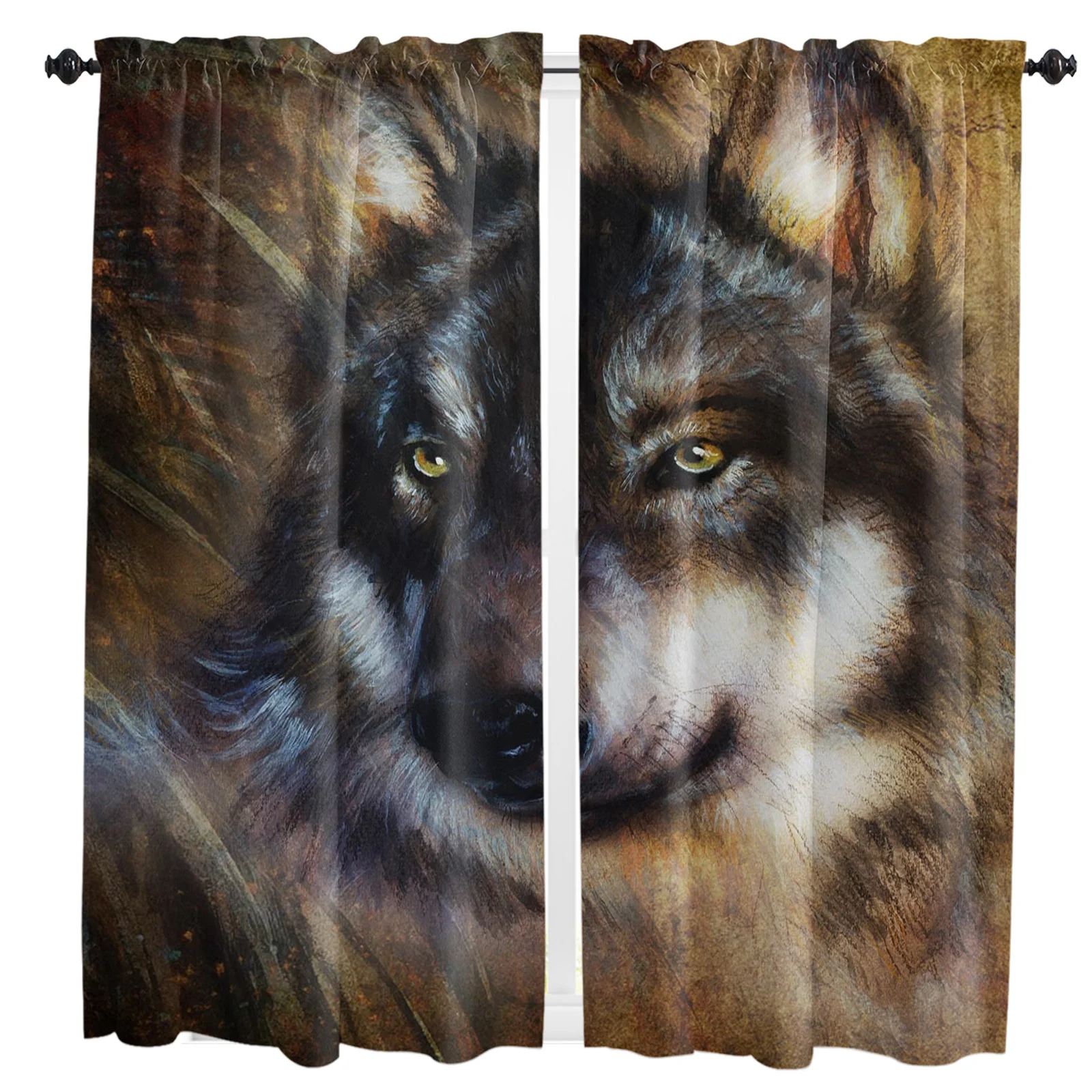 

Wolf шторы для животных домашний декор для гостиной, кухни, балкона, комнаты, окна, спальни, украшение для патио