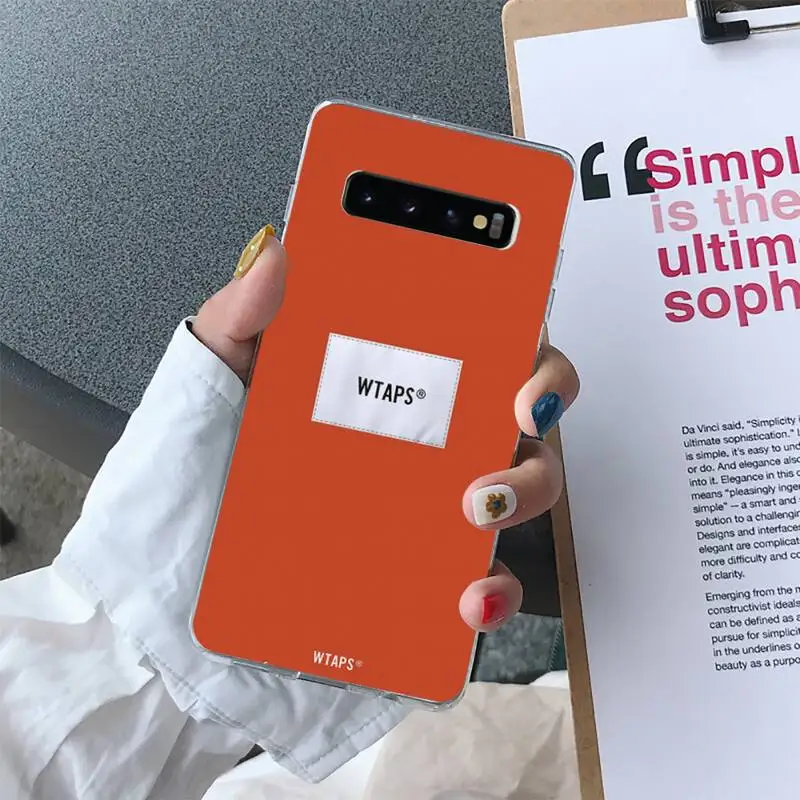 

Japanese Brand Wtaps Phone Case For Samsung Galaxy S10 S10e S8 S9 Plus S7 Edge Note10 9 8 Soft Transparent TPU Cove
