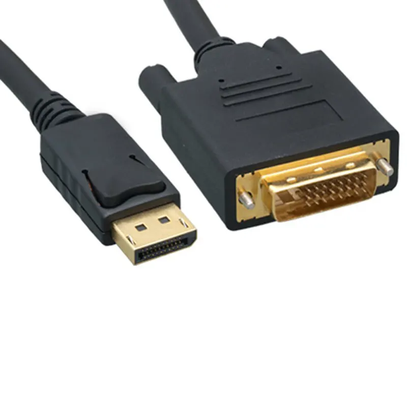 2 м дисплей к DVI кабель Позолоченный штекер кабели DVI-D 24 + 1 Pin адаптер