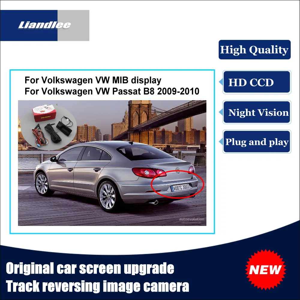 Liandlee For Volkswagen VW Passat B8 2009 2010 Original Car Screen Upgrade Lossless Reversing Track Image Camera HD Night Vision