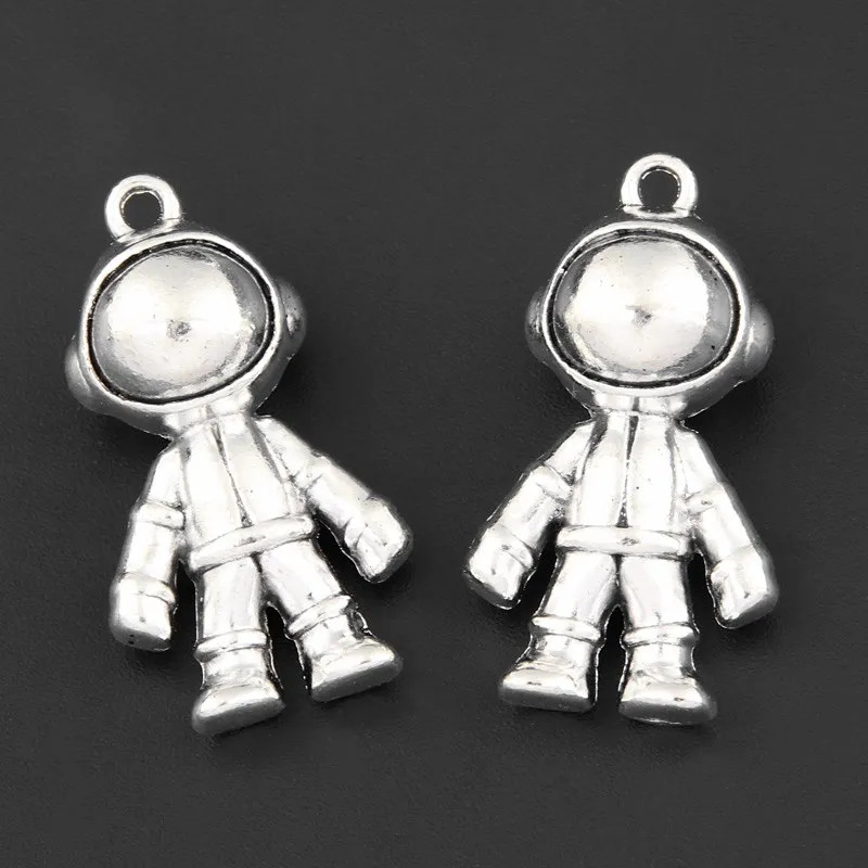 2 шт. Серебряный Цвет астронавт космонавт Подвески в виде космонавта