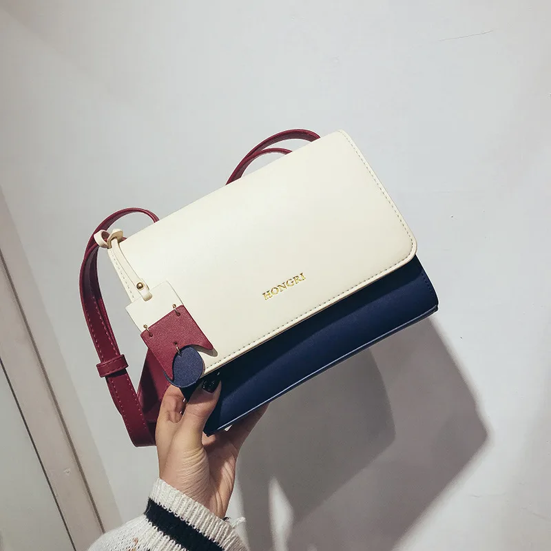 

Brand designer Women fashion Shoulder Messenger Bag Personality Panelled Crossbody Handbag High Quality Sweet Patchwork Totes