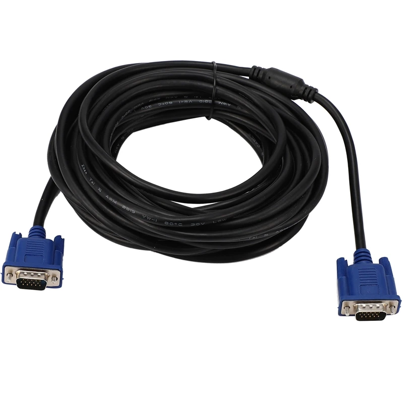 10 м VGA кабель штекер 3 + 5 HD полностью проводной 15pin для ЖК ЭЛТ проектора ПК ноутбука