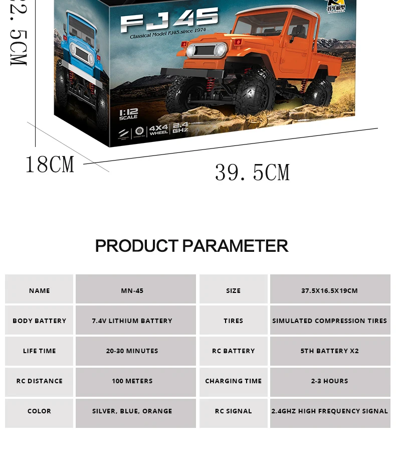 MN модель MN45 1:12 авто RC автомобиль 4WD машина радиоуправления автомобили FJ45 внедорожный пикап джип на пульте дистанционного управления игрушки для детей