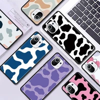 white black cow symbol pattern print case for xiaomi mi 10t pro note 10 11 lite 5g 9t a2 8 lite cc9 pro cc9e 9 pro phone cover