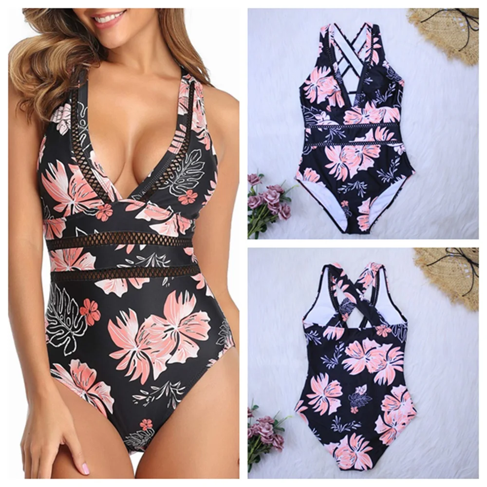 Tengweng сексуальный сетчатый Цельный купальник 2020 пуш ап женский Глубокий v