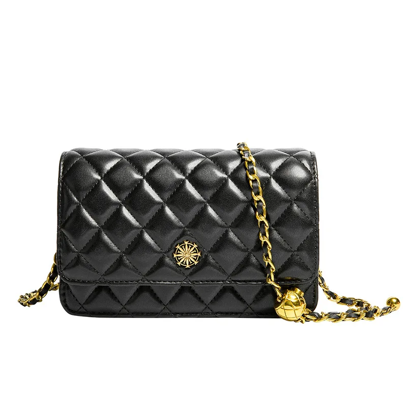 

2021 New Luxury Branded Women's Shoulder Bags Thick Chain Quilted Shoulder Purses and Handbag Women Clutch Bags