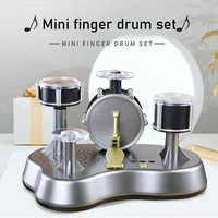 creative mini drum set novelty desk musical toy drumming led light kids jazz birthday gift for friend